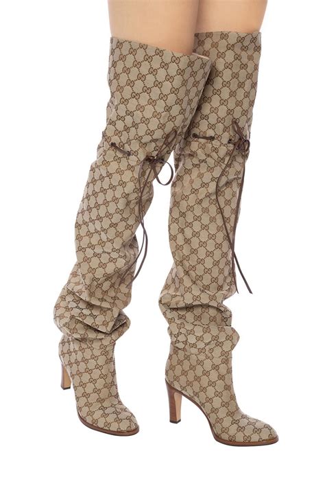 gucci boots uk sale|gucci monogram thigh high boots.